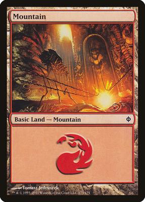 Mountain (173) card from New Phyrexia