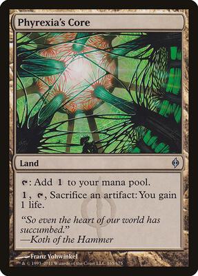 Phyrexia's Core card from New Phyrexia