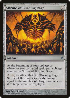 Shrine of Burning Rage card from New Phyrexia