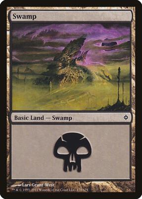 Swamp (170) card from New Phyrexia