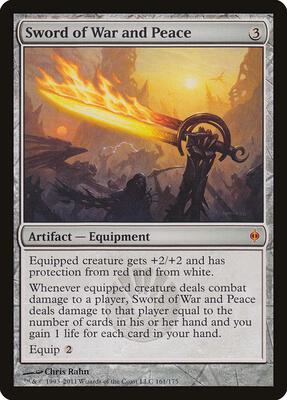 Sword of War and Peace card from New Phyrexia