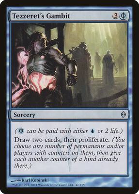 Tezzeret's Gambit card from New Phyrexia