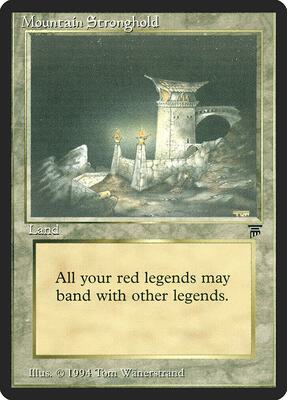 Mountain Stronghold card from Legends