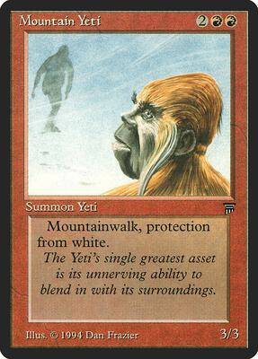 Mountain Yeti card from Legends