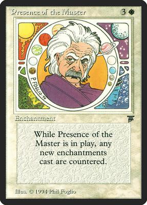 Presence of the Master card from Legends