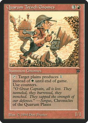 Quarum Trench Gnomes card from Legends