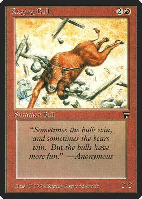Raging Bull card from Legends