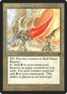 Red Mana Battery card from Legends