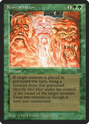 Reincarnation card from Legends