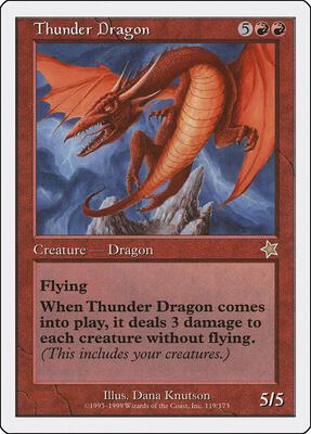 Thunder Dragon card from Starter 1999