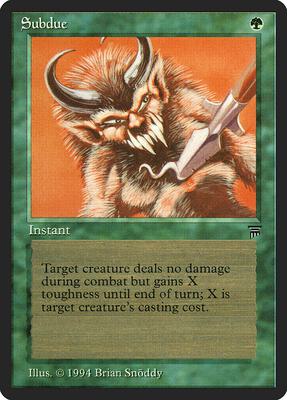 Subdue card from Legends