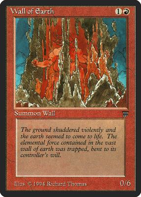 Wall of Earth card from Legends