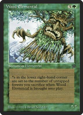 Wood Elemental card from Legends