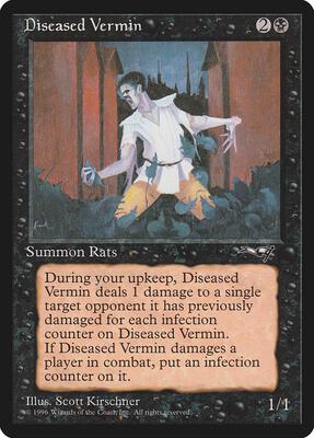 Diseased Vermin card from Alliances