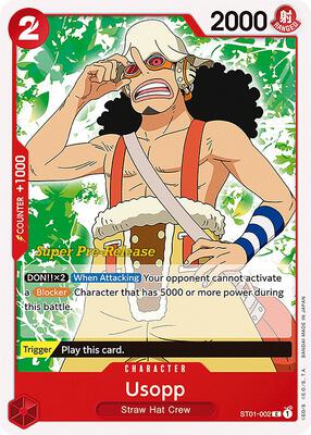 Usopp card from Super Pre-Release Starter Deck 1: Straw Hat Crew