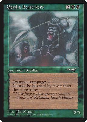 Gorilla Berserkers card from Alliances