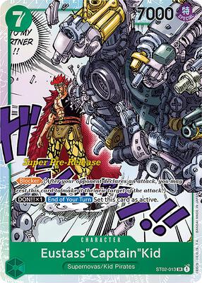 Eustass"Captain"Kid (013) card from Super Pre-Release Starter Deck 2: Worst Generation