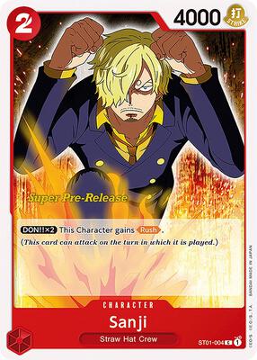 Sanji card from Super Pre-Release Starter Deck 1: Straw Hat Crew