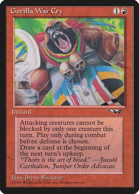 Gorilla War Cry card from Alliances