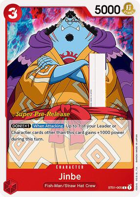 Jinbe card from Super Pre-Release Starter Deck 1: Straw Hat Crew