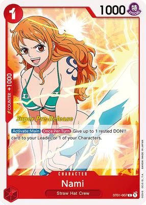 Nami card from Super Pre-Release Starter Deck 1: Straw Hat Crew