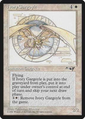 Ivory Gargoyle card from Alliances