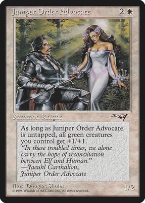 Juniper Order Advocate card from Alliances