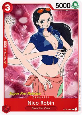 Nico Robin card from Super Pre-Release Starter Deck 1: Straw Hat Crew