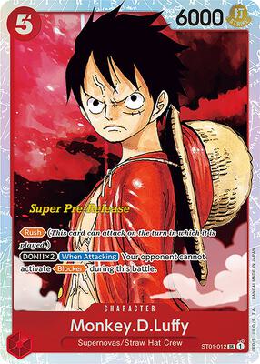 Monkey.D.Luffy (012) card from Super Pre-Release Starter Deck 1: Straw Hat Crew