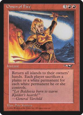 Omen of Fire card from Alliances