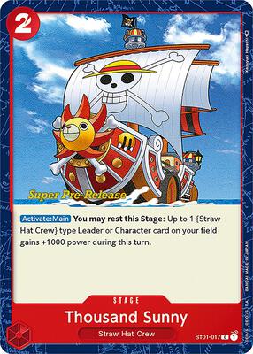 Thousand Sunny card from Super Pre-Release Starter Deck 1: Straw Hat Crew