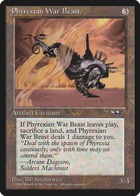 Phyrexian War Beast card from Alliances