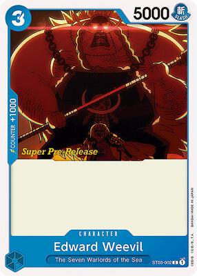 Edward Weevil card from Super Pre-Release Starter Deck 3: The Seven Warlords of the Sea