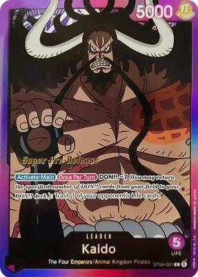 Kaido (001) card from Super Pre-Release Starter Deck 4: Animal Kingdom Pirates