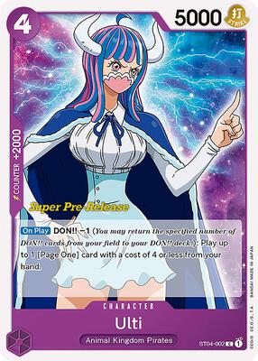 Ulti card from Super Pre-Release Starter Deck 4: Animal Kingdom Pirates