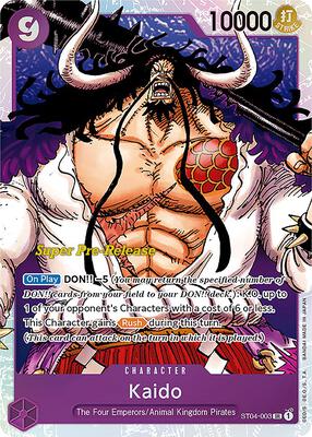 Kaido (003) card from Super Pre-Release Starter Deck 4: Animal Kingdom Pirates