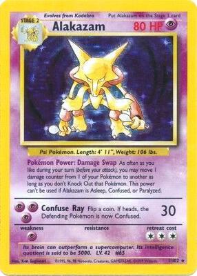 Alakazam card from Base Set