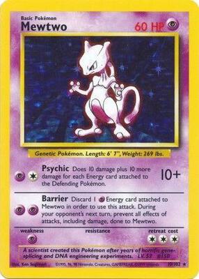 Mewtwo card from Base Set