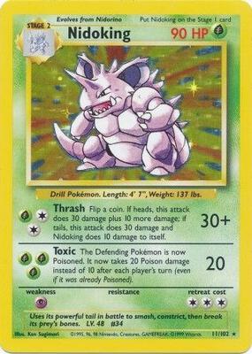 Nidoking card from Base Set