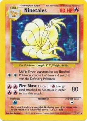 Ninetales card from Base Set