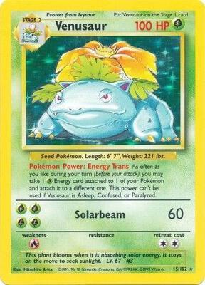 Venusaur card from Base Set
