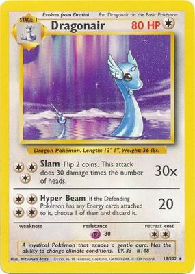 Dragonair card from Base Set