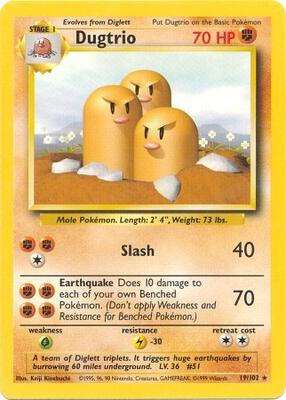 Dugtrio card from Base Set