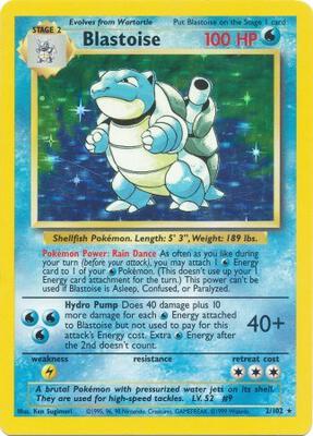 Blastoise card from Base Set