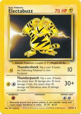 Electabuzz card from Base Set