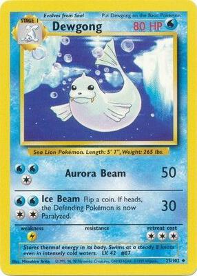 Dewgong card from Base Set