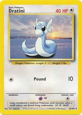 Dratini card from Base Set