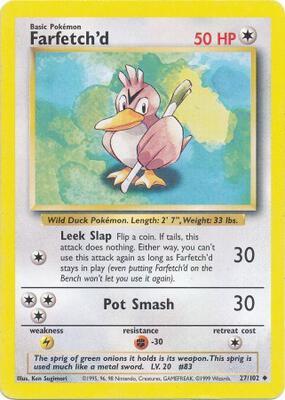 Farfetch'd card from Base Set