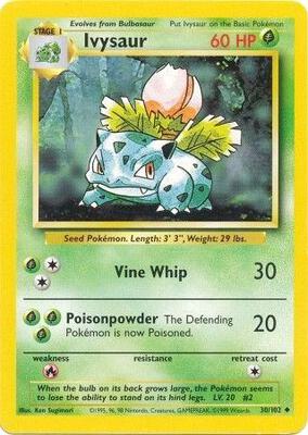 Ivysaur card from Base Set