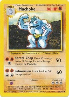 Machoke card from Base Set